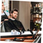 Ensemble De 3 Outils De Coiffure - Brosse Plumeau Barbier + Cape De Coupe De Cheveux + Papier Cou – Image 5