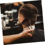 Ensemble De 3 Outils De Coiffure - Brosse Plumeau Barbier + Cape De Coupe De Cheveux + Papier Cou – Image 7