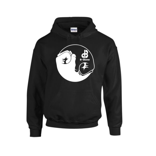 Pull à Capuche YIN YANG NOIR