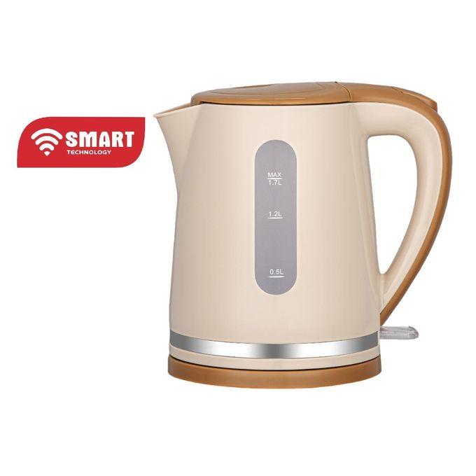 1 - 2025-10-08T181107.956 SMART TECHNOLOGY Bouilloire Électrique (STPE-251U) - Boîtier en Plastique Léger et Robuste - 1.7 Litres- 2200W - Beige – Image 1
