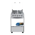 Nasco Gaziniere - NASGC-50X50S-CTZ - 4 Feux - 20'' - 50 x 55 cm - Couverture Vitre - Inox - Gris