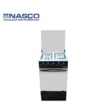 Nasco Gazinière 4 Feux GCNAS-5055B - Couverture En Verre - Noir