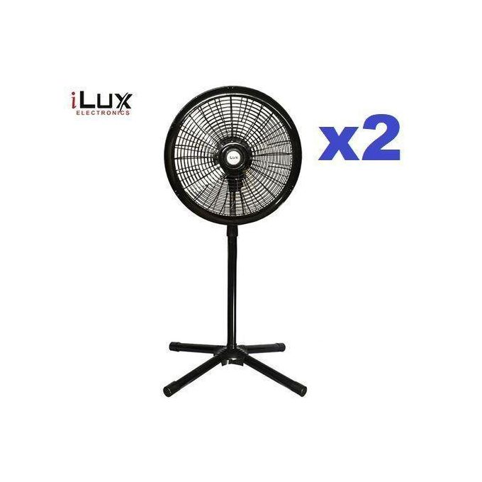 1 - 2025-10-18T130515.685 Ilux 2 Ventilateurs 18 Pouces LXF-1808 - 5 Hélices - Noir – Image 1