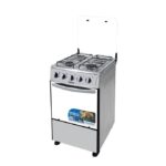Nasco Gaziniere - NASGC-50X50S-CTZ - 4 Feux - 20'' - 50 x 55 cm - Couverture Vitre - Inox - Gris – Image 2