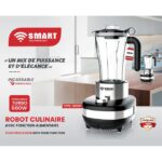 SMART TECHNOLOGY Blender Multifonctions (STPE-8031P) Avec Bol Incassable Résistant à L'eau / Moteur En Cuivre Pur - 600 W- 2L- Gris – Image 3