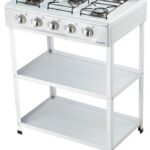 Nasco Réchaud A Gaz Et Avec Table Blanc- 5 Feux - Bruleur A Gaz – Image 3