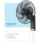 Ventilateur -FW40-23M/ Mural/ 16''/ Forme En Petales De 7 Hélices/ 50W/ 220-240V – Image 3