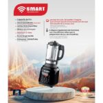SMART TECHNOLOGY Blender Multifonctions (STPE-8030P) Avec Verre Borosilicate(Incassable)/ Résistant à L'eau / Moteur En Cuivre Pur - 800 W- 1.5L- Écran Tactile- Noir – Image 4