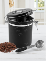 Boite à Café en Acier Inoxydable - Noir – Image 5