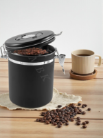 Boite à Café en Acier Inoxydable - Noir – Image 2