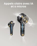 Soundcore P41i by Anker, Écouteurs à Réduction de Bruit avec Chargeur de Téléphone et Adaptateur Lightning, Autonomie 12h, 192h avec Le Boîtier, 6 micros et IA, Écouteurs sans Fil IPX5, Bluetooth 5.3 – Image 3