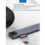 TYPE-C 8 en 1 à HDTV Hub Station d'accueil Gris / Noir – Image 4