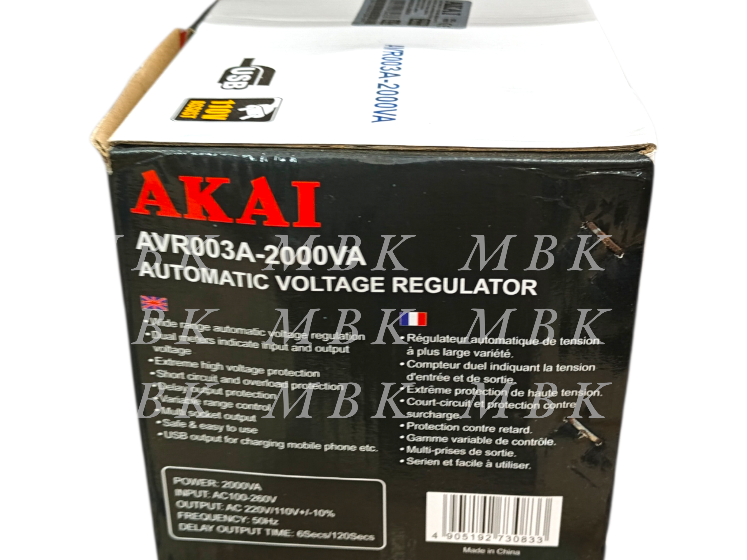 Régulateur de tension automatique numérique - VR-S1000 - 1000 Va - Noir – Image 3