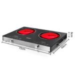 Nouvelle Plaque électrique de Cuisson infrarouge a 2 feux 7000W – Image 3
