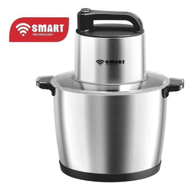 1 (5) Stainless steel electric pressure cooker with a black handle and SMART TECHNOLOGY branding.